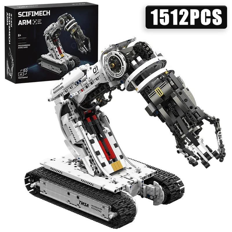 Technical 1512Pcs Science Fiction Programming Robotic Arm Building Blocks High Tech Engineering Car Bricks Toys Kids Adult Gift