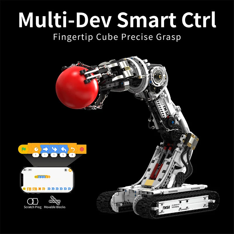 Technical 1512Pcs Science Fiction Programming Robotic Arm Building Blocks High Tech Engineering Car Bricks Toys Kids Adult Gift